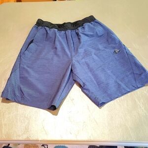 Adidas Men's Heathered Blue Athletic Shorts